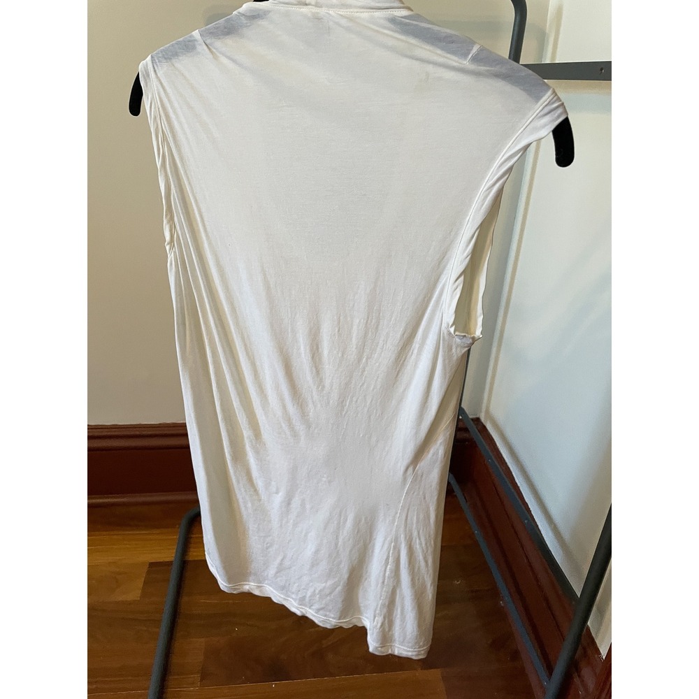 Helmut Lang SS 2005 Archive Twisted Draped Sleeveless Top White IT 40 S XS - Picture 5 of 9